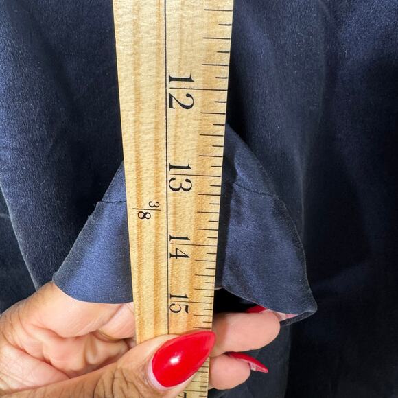 LILYSILK 100% Mulberry Silk Cargo Jogger Pants Navy Blue Women’s Size 10 - Picture 7 of 11